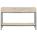  Coaster Furniture Rubeus 959541 2-Drawer Wood Entryway Console Table - White Washed IMAGE 4