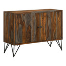  Coaster Furniture Macon 959615 2-door Sheesham Wood Storage Accent Cabinet - Grey IMAGE 1