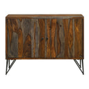  Coaster Furniture Macon 959615 2-door Sheesham Wood Storage Accent Cabinet - Grey IMAGE 4