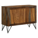  Coaster Furniture Macon 959615 2-door Sheesham Wood Storage Accent Cabinet - Grey IMAGE 7