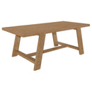  Coaster Furniture Sharon 104171 Rectangular 84-inch Wood Trestle Dining Table - Brown IMAGE 1