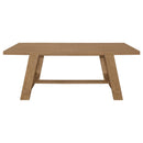  Coaster Furniture Sharon 104171 Rectangular 84-inch Wood Trestle Dining Table - Brown IMAGE 3