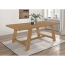  Coaster Furniture Sharon 104171 Rectangular 84-inch Wood Trestle Dining Table - Brown IMAGE 7