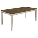  Coaster Furniture Ronnie 108051 Rectangular 79-inch Wood Dining Table - Rustic Cream IMAGE 1