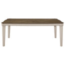  Coaster Furniture Ronnie 108051 Rectangular 79-inch Wood Dining Table - Rustic Cream IMAGE 3