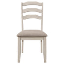  Coaster Furniture Ronnie 108052 Wood Dining Side Chair - Rustic Cream IMAGE 3