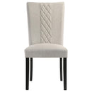  Coaster Furniture Malia 122342 Fabric Upholstered Dining Side Chair - Beige IMAGE 3