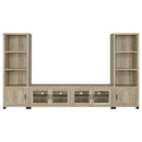  Coaster Furniture Sachin 707746 3-shelf Engineered Wood Media Tower - Distressed Pine IMAGE 9