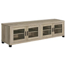  Coaster Furniture Sachin 736283-SET 3-piece Entertainment Center with 79" TV Stand - Antique Pine IMAGE 9