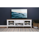  Coaster Furniture Hollis 708253 2-door Wood 67" TV Stand with Drawer - Brown and White IMAGE 2