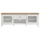  Coaster Furniture Hollis 708253 2-door Wood 67" TV Stand with Drawer - Brown and White IMAGE 4