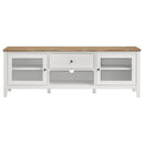  Coaster Furniture Angela 708253-SET 3-piece Entertainment Center with 67" TV Stand - Brown/White IMAGE 3