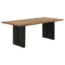  Coaster Furniture Bradshaw 115541 80-inch Live Edge Wood Dining Table - Natural Acacia IMAGE 1