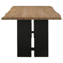  Coaster Furniture Bradshaw 115541 80-inch Live Edge Wood Dining Table - Natural Acacia IMAGE 3
