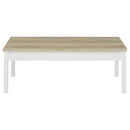  Coaster Furniture Stacie 709950 3-piece Coffee Table Set - Distressed Pine and White IMAGE 4