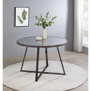  Coaster Furniture Jillian 120630 Round 45-inch Mirror Top Dining Table - Black Nickel IMAGE 3