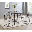  Coaster Furniture Jillian 120630 Round 45-inch Mirror Top Dining Table - Black Nickel IMAGE 4