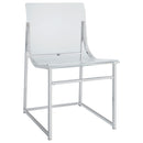  Coaster Furniture Adino 121182 Acrylic Dining Side Chair - Chrome IMAGE 1
