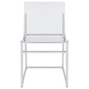  Coaster Furniture Adino 121182 Acrylic Dining Side Chair - Chrome IMAGE 4