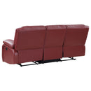  Coaster Furniture Camila 610241 Upholstered Motion Reclining Sofa - Red IMAGE 5