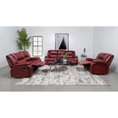  Coaster Furniture Camila 610241 Upholstered Motion Reclining Sofa - Red IMAGE 7