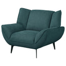  Coaster Furniture Acton 511163 Upholstered Flared Arm Accent Chair - Teal Blue IMAGE 4