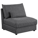  Coaster Furniture Sasha 551681-SETA 5 pc Upholstered Modular Sectional Sofa - Barely Black IMAGE 11