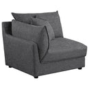  Coaster Furniture Sasha 551681-SETA 5 pc Upholstered Modular Sectional Sofa - Barely Black IMAGE 13
