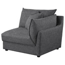  Coaster Furniture Sasha 551681-SETA 5 pc Upholstered Modular Sectional Sofa - Barely Black IMAGE 14