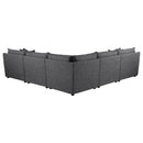  Coaster Furniture Sasha 551681-SETA 5 pc Upholstered Modular Sectional Sofa - Barely Black IMAGE 5