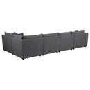 Coaster Furniture Sasha 551681-SETA 5 pc Upholstered Modular Sectional Sofa - Barely Black IMAGE 9
