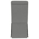  Coaster Furniture Shawna 100749 Upholstered Skirted Side Chair - Light Grey IMAGE 6