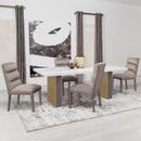  Coaster Furniture Carla 106684 Velvet Upholstered Dining Side Chair - Ash IMAGE 14