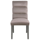  Coaster Furniture Carla 106684 Velvet Upholstered Dining Side Chair - Ash IMAGE 2