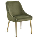  Coaster Furniture Mayette 107572 Upholstered Dining Side Chair - Olive IMAGE 1