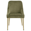  Coaster Furniture Mayette 107572 Upholstered Dining Side Chair - Olive IMAGE 3