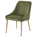  Coaster Furniture Mayette 107572 Upholstered Dining Side Chair - Olive IMAGE 4