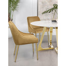  Coaster Furniture Mayette 107582 Upholstered Dining Side Chair - Cognac IMAGE 2