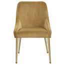  Coaster Furniture Mayette 107582 Upholstered Dining Side Chair - Cognac IMAGE 3