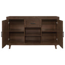  Coaster Furniture Reynolds 107595 2-door Sideboard Buffet Storage Cabinet - Brown Oak IMAGE 4