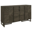 Coaster Furniture Kelly 107965 3-Drawer Storage Dining Sideboard Buffet - Dark Grey IMAGE 1