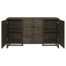  Coaster Furniture Kelly 107965 3-Drawer Storage Dining Sideboard Buffet - Dark Grey IMAGE 4