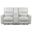  Coaster Furniture Greenfield 610262P Upholstered Power Reclining Loveseat - Dove Grey IMAGE 4