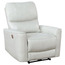  Coaster Furniture Greenfield 610263P Upholstered Power Recliner Chair - Dove Grey IMAGE 1