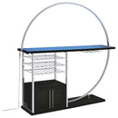  Coaster Furniture Risley 182799 2-door Circular LED Home Bar Cabinet - Dark Charcoal IMAGE 13