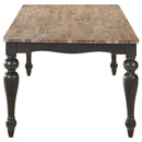  Coaster Furniture Bridget 108221 Rectangular 79-inch Dining Table - Brown Brushed IMAGE 4