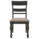  Coaster Furniture Bridget 108222 Wood Dining Side Chair - Charcoal IMAGE 3