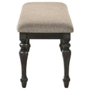  Coaster Furniture Bridget 108223 Fabric Upholstered Dining Bench - Stone and Charcoal IMAGE 4