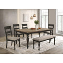  Coaster Furniture Bridget 108223 Fabric Upholstered Dining Bench - Stone and Charcoal IMAGE 6
