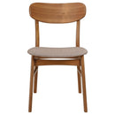  Coaster Furniture Dortch 108462 Dining Side Chair - Walnut and Brown IMAGE 3